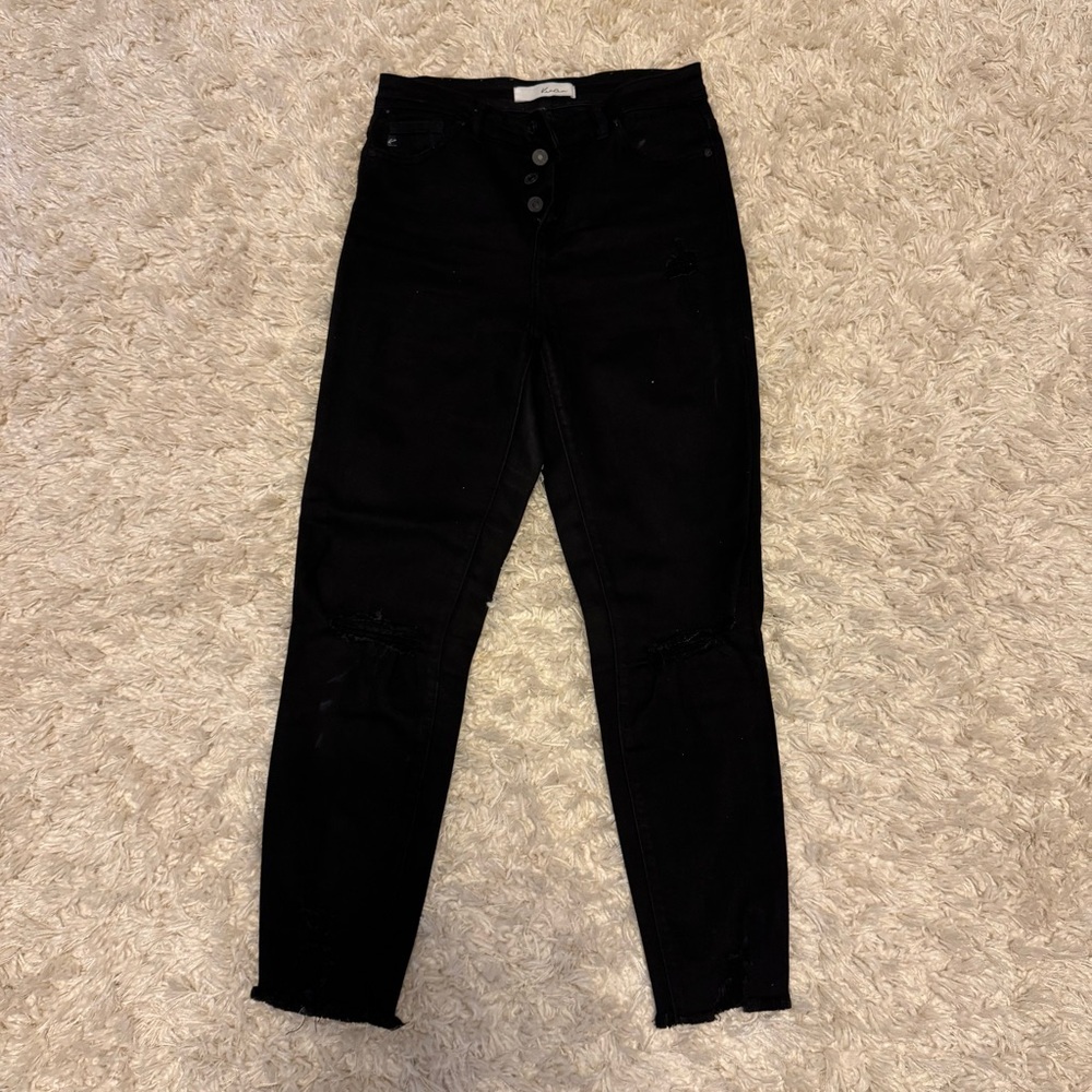 KanCan Black Ankle Cropped Jeans